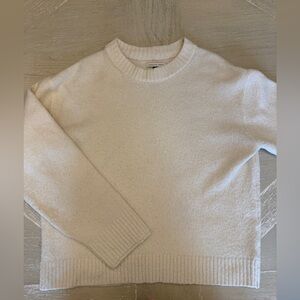 American Eagle Outfitters Oversized Cream Crew Neck Sweater